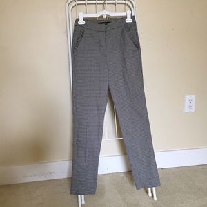 Zara slim patterned ankle pants XS